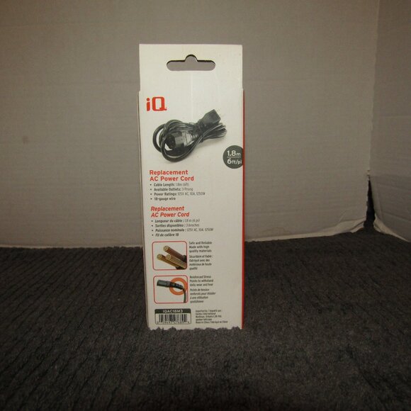 iQ Replacement AC Power Cord 1.8m - Picture 3 of 4